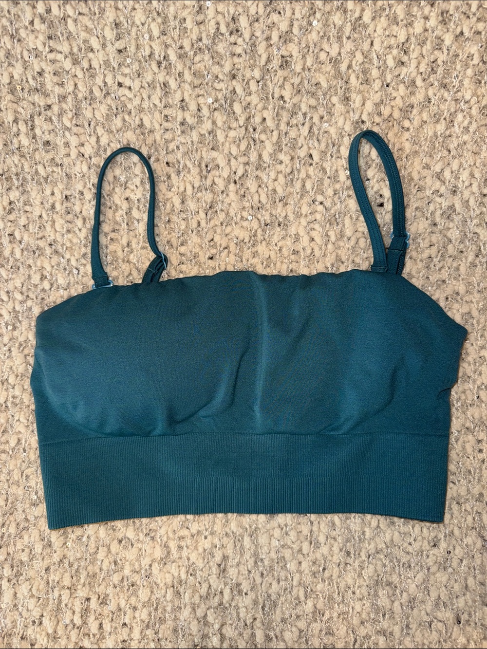 Alphalete Teal Green Seamless Convertible Sports bra Bandeau